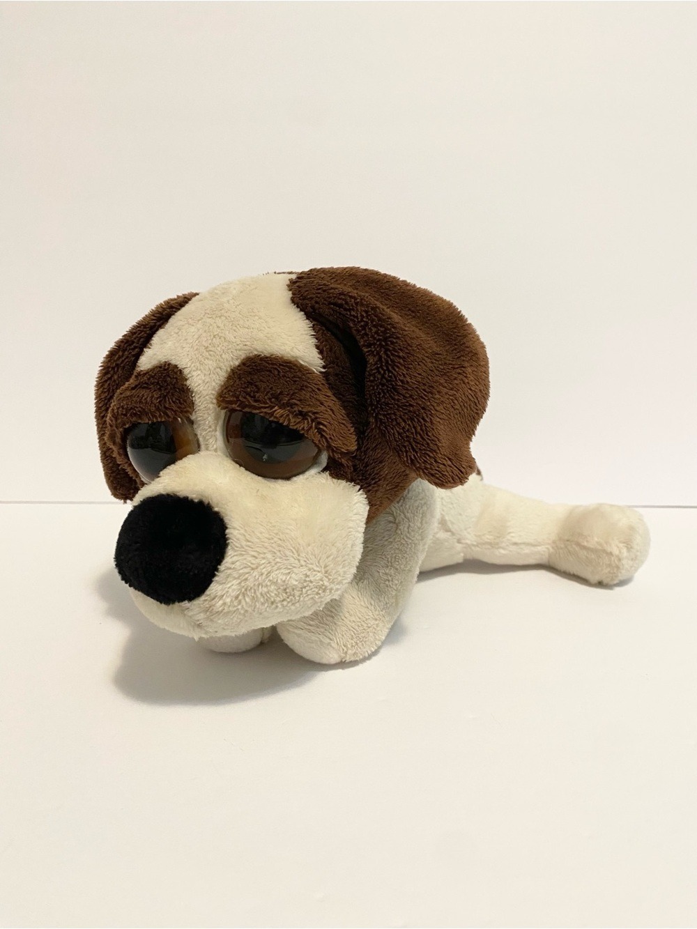 Russ Berrie Dixie Plush Brown White Puppy Dog Stuffed Animal Toy 10” Lil Peepers
